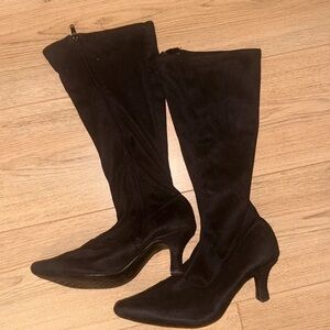 Elegant Black Heeled Boots for Women